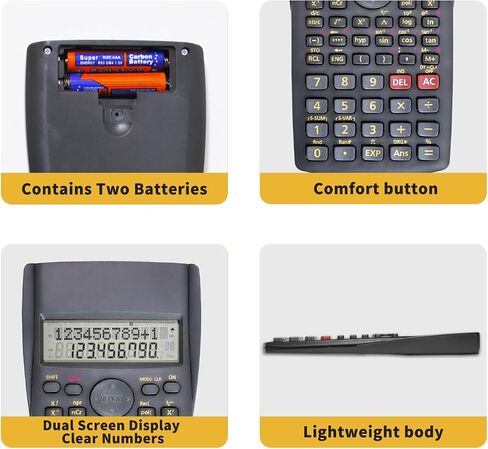 Scientific Calculator 2 Line Multifunction for School Engineering Accounting (YE82MS) in Saudi Arabia