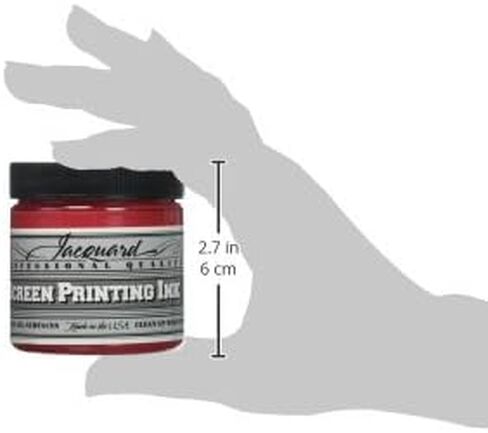 Jacquard Professional Screen Print Ink, Water-Soluable, 4oz Jar, Opaque Red (126) in Saudi Arabia