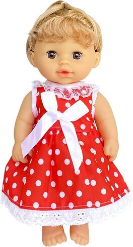6 Sets Baby Doll Clothes for 10-12 Inch Girl Doll, Doll Clothes Dress Outfits Headbands Accessories fits 10 11 12inch Baby Doll in Saudi Arabia