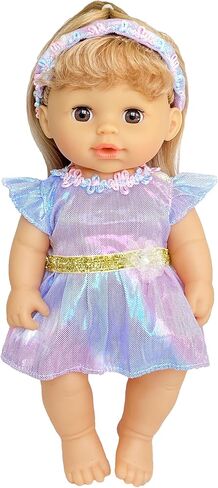 6 Sets Baby Doll Clothes for 10-12 Inch Girl Doll, Doll Clothes Dress Outfits Headbands Accessories fits 10 11 12inch Baby Doll in Saudi Arabia