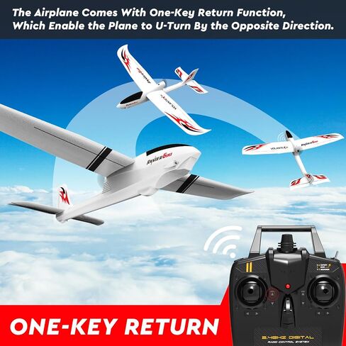 28℃ RC Plane Ranger600 3 Channel RC Airplane Glider Ready to Fly, 2.4GHz 23.62" Wingspan Remote Control Plane with Xpilot Stabilizer,One-Key U-Turn Easy Control for Adults &Kids (76102) in Kuwait