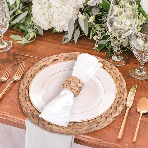 Farmhouse Napkin Rings, Hand-Woven Napkin Rings for Table Decor, Fall Rustic Napkin Rings, Napkin Holder Buckles for Holiday Party, Easter, Birthday, Thanksgiving, Christmas in Saudi Arabia