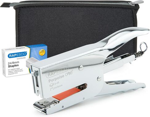 Rapesco R81000A3 Porpoise Staple Plier, 45 Sheet Capacity, Chrome in Saudi Arabia