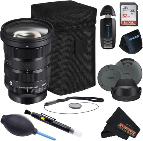 Sigma 24-70mm f/2.8 DG DN II Art Lens for Sony E with Sunshine Photo Store Basic Accessories Bundle... in Kuwait