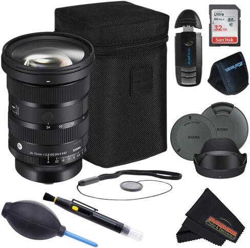 Sigma 24-70mm f/2.8 DG DN II Art Lens for Sony E with Sunshine Photo Store Basic Accessories Bundle... in Kuwait