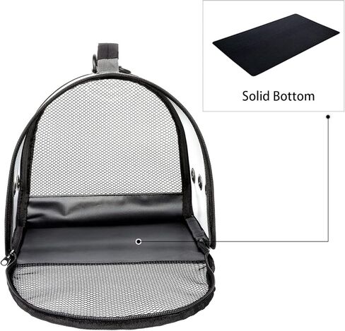 غينيا خنزير الناقل الهامستر قفص السفر حقيبة الحيوانات الأليفة الصغيرة للأرنب الطيور الفئران السنجاب القنفذ في الهواء الطلق شبكة تنفس نافذة سحاب ذاتي القفل (أسود) in Kuwait