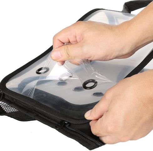 غينيا خنزير الناقل الهامستر قفص السفر حقيبة الحيوانات الأليفة الصغيرة للأرنب الطيور الفئران السنجاب القنفذ في الهواء الطلق شبكة تنفس نافذة سحاب ذاتي القفل (أسود) in Kuwait