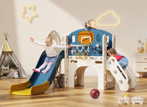BIERUM 9 in 1 Toddler Slide, Baby Slide for Toddlers Age 1-3 Outdoor Indoor in Saudi Arabia