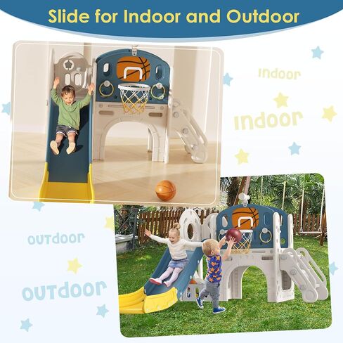 BIERUM 9 in 1 Toddler Slide, Baby Slide for Toddlers Age 1-3 Outdoor Indoor in Saudi Arabia