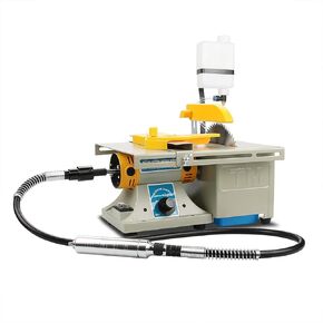 Lapidary Equipment DIY Jewelry Lapidary Saw for Cutting Rocks, 110V Jewelry Polishing Bench Buffer Grinding Machine, 0-10000r/min with Flexible Shaft for Home Woodworking Carving Hobbies