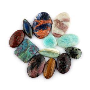 100 Carats Natural Mix Gemstones Wholesale Cabochons Lot, Jewelry Making Loose Gemstone, DIY Stones, Wire Wrapping, Reiki, Wikka, Healing Crystals, Bulk Gemstone Deal, 2 to 4pcs