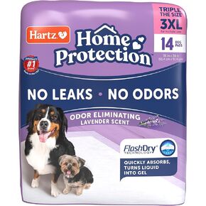 Hartz Home Protection Lavender Scented Dog Pads, 3XL 30 Count, Super Absorbent & Won't Leak, Odor Eliminating