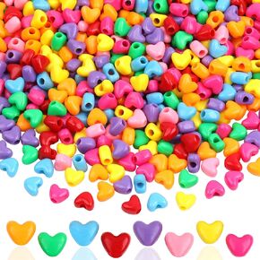 900 Pcs Pony Beads for Bracelet Plastic Beads for Jewelry Making Colourful Beads for Friendship Bracelets 6x9mm Multi-Colored Beads for DIY Bracelet Necklace Party Decoration Supplies