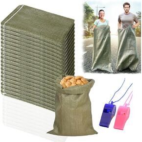 10PCS Potato Sack Race Bags,24"x40" Outdoor Lawn Games for adults,large Gunny Sacks Burlap Bags,Suitable for Outdoor Sports Games, Birthday Parties, Outdoor Family Gatherings, Barbecues (10 Pack)