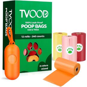 Dog Poop Bags(420 Count), Scented Poop Bags for Dogs Leak Proof Doggie Poop Bag Refills Rolls Pet Waste Bags with 2 Free Dispenser