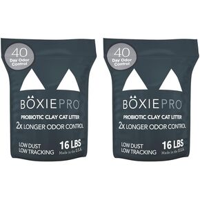 Boxie® Probiotic 40 Day Natural Odor Control Cat Litter, 16lb Clumping Clay Kitty Litter
