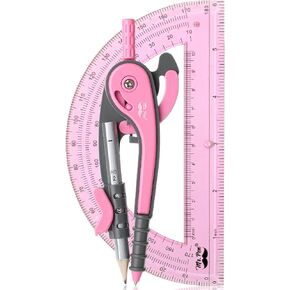 Mr. Pen- Compass and Protractor Set, Rogue Pink, Compass Geometry Tool, Protractor and Compass Set, Compass Drawing Tool, Drawing Compass, Geometry Compass, Math Compass for Geometry
