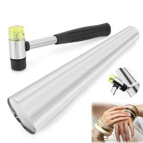 Stainless Steel Bracelet Mandrel, Round Bracelet Mandrel, Rubber Jewelry‑repair Workers for Jewelry‑makers