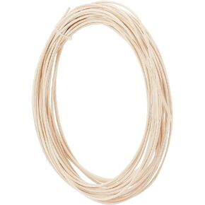 AHANDMAKER Basket Weaving Round Reed, 0.1 Inch 16.4 Feet Basket Weaving Cane Wicker Rattan Weave Material Rattan Repair kit for Basket Furniture Making Chair Weaving Repairing DIY Craft