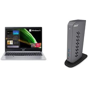 Acer Aspire 5 A515-45-R8K1 Slim Laptop | 15.6" Full HD IPS | AMD Ryzen 7 5700U Octa-Core Mobile Processor | AMD Radeon Graphics | 8GB DDR4 | 512GB NVMe SSD | WiFi 6 | Backlit KB | Windows 11 Home