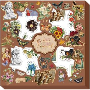 DIY Handmade Notebook Cream Guka Sticker- Hand Accounting Stickers, PET Waterproof Decorative Stickers for Kids and Cute Capybara Stickers (41 Pcs)