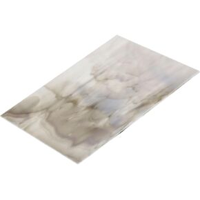MECCANIXITY Stained Glass Sheet Mosaic Tile 7.9 Inch x 5.9 Inch Gray Stained Glass Sheets for Crafts DIY Art Project