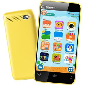Kids Smart Phone Toy, Christmas Birthday Gifts for Kids Ages 3-10, 3.97'' Touchscreen and Camera, Travel Toy Preschool Learning Toddler Toy for Ages 3 4 5 6 7 8 9 Year Old with Education Game, Music