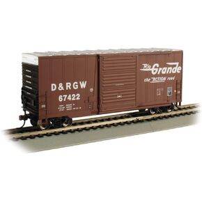 Bachmann Trains - High-Cube Box Car with Sliding Door - Rio Grande™ (Brown) - HO Scale