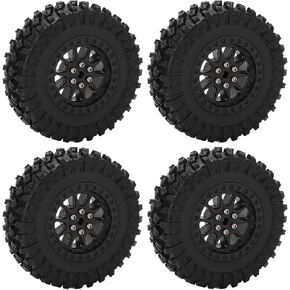 FastUU RC Car Tires Wheel, Wear Resistance Antislip RC Car Rubber Tires Excellent for WPL B14 B24 C14 C24 for MN D90 D91 D96 D99(R789BL Black)