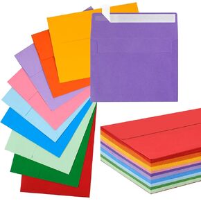 HappyHapi 100 Pack 5x7 Envelopes for Invitations, A7 Printable White Envelopes, Envelopes Self Seal for Weddings, Invitations, Photos, Postcards, Greeting Cards, Mailing