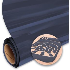 SISER Easy Puff HTV 12''x1yd - 3D Puffy Heat Transfer Vinyl (Navy Blue)