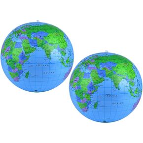 Coopay Inflatable Globe PVC World Globe Inflatable Earth Beach Ball for Beach Playing or Teaching