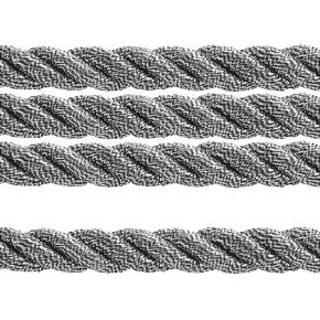 Fenghuangwu 10 Yards Metallic Twisted Cord Trim 1/4" Decorative Rope Trim Thread Silk Ropes for Curtain and Home Decor
