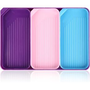 4Pcs Large Plastic Diamond Paintings Trays,Diamond Art Trays,Rhinestone Tray,Diamond Painting Accessories and Tools for DIY Crafts Rhinestone Sorting Tray