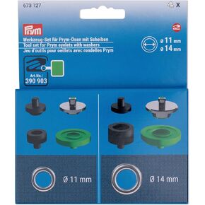 Prym Tool Set for Prym Eyelets with Washers, 11 & 14 mm, 8 pcs