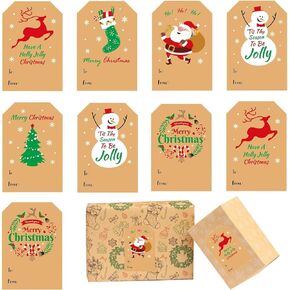 Christmas Stickers Labels 120pcs Christmas Gift Tags Stickers 2"x 3" Self Adhesive Christmas Tags Labels Christmas Name Gift Labels for Christmas Presents Wrapping