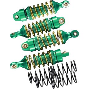 Full Aluminum Big Bore RC Shocks Absorber Damper Upgrades Part for 1/16E-Revo/Mini Slash/Mini Summit,Front Rear Assembled Full Metal Shocks,4PCS Red
