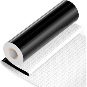 Black Permanent Vinyl Roll, 12" x 50 FT Black Adhesive Vinyl for Cricut & All Cutting Machine, Outdoor Permanent Vinyl for Cup Decal, Decorations, Decor Sticker, Scrapbooking, DIY