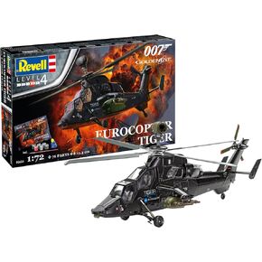 Revell Model Kit I Eurocopter Tiger I James Bond 007 Golden Eye I 116 Pieces I Scale 1:72 I for Children and Adults from 12 Years I with Brush and Colours