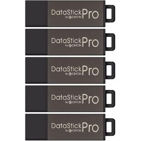 Centon DataStick Pro USB 2.0 Flash Drive 128GB x 5, Grey