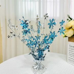 ALISSAR 2-Pack Snowflake Centerpieces-Holiday Table Decorations for Home Decor Birthday during Christmas