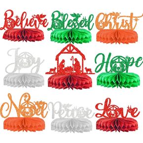 Christmas Honeycomb Centerpieces Jesus Christmas Decorations Religious Christmas Decorations for Christmas Party Table Decorations Christmas Party Decorations Christmas Party Supplies
