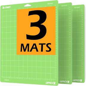 Cutting Mats for Cricut Maker 3/Explore 3/Maker/Air 2,12x12 inch 3 Mats Standard Adhesive Green Replacement Cut Mat for Cricut Cutting Machines