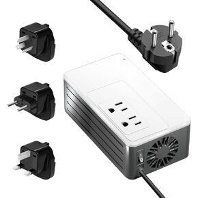 1200Watt Voltage Converter 220V to 120V, Step Down Transformer Travel Power Plug Adapter - Ideal for Hair Dryers, Straighteners, Curling Irons, Coffee Makers & More