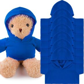 6 PCS Christmas Stuffed Bear Clothes Tee Shirt Red Sublimation Plush Bear Shirts Classic Stuffed Animal Bear T Shirts Hoodie 14-18 Inches Stuffed Bear Dolls