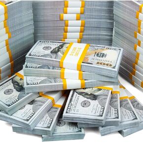 100 PCS Prop Money Play Money for Kids Pretend Play - Number Learning Education Toys for Girls Boys, Develops Early Math Skills, Prop Money for Board Game, Magic, Girls Boys Birthday