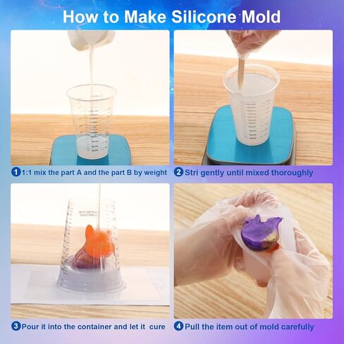 Silicone Mold Making Kit,84OZ Super Elastic Liquid Silicone for Mold Maker, Fast Cure Translucent Silicone Rubber for Casting Resins Mold,Silicone Mold,Candle Mold,Soap Mold,Food Mold in Saudi Arabia