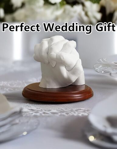 PewinGo Hand Casting Kit Couples with Base,Plaster Hand Mold Casting Kit, Hand Mold Kit Couples,DIY Gifts Ideas for Couples,Valentines,Engagement,Anniversary,Wedding,Boy/Girlfriend in Kuwait