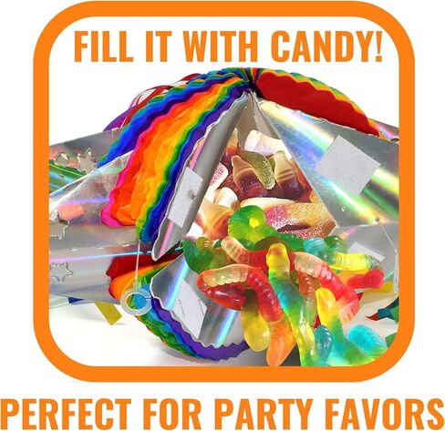 Colorful Mexican Mini Piñata Star: 13 Inch (3-Pack) Fiesta/Party Themed Decorations for Christmas, Birthdays, Cinco de Mayo, Taco Tuesday, and More Celebrations in Saudi Arabia