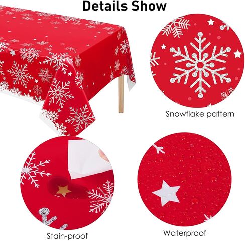 durony 169 Pieces Christmas Snowflake Tableware Set Winter Frozen Birthday Party Supplies Disposable Blue Snowflake Paper Plates Cups Napkins Spoons Forks Knives Plastic Tablecloth, Serves 24 Guests in Kuwait